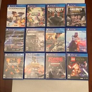 12 PS4 games, all are in working condition.